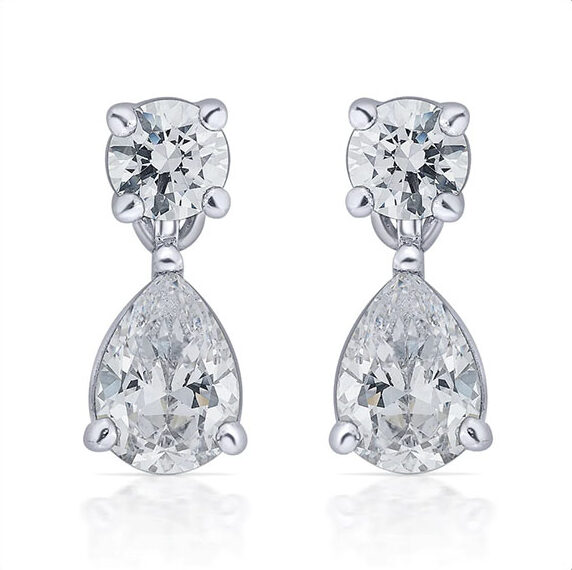 Petal dangling earring pair