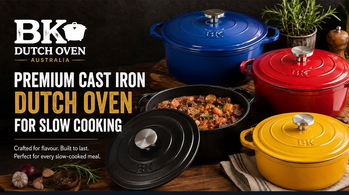 BK Dutch Oven Australia Premium Cast Iron Dutch Oven for Slow Cooking
